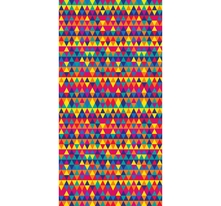 Geometric wallpaper colorful triangles pattern - TenStickers