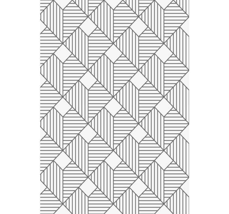 Geometric wallpaper in grey patterned style - TenStickers