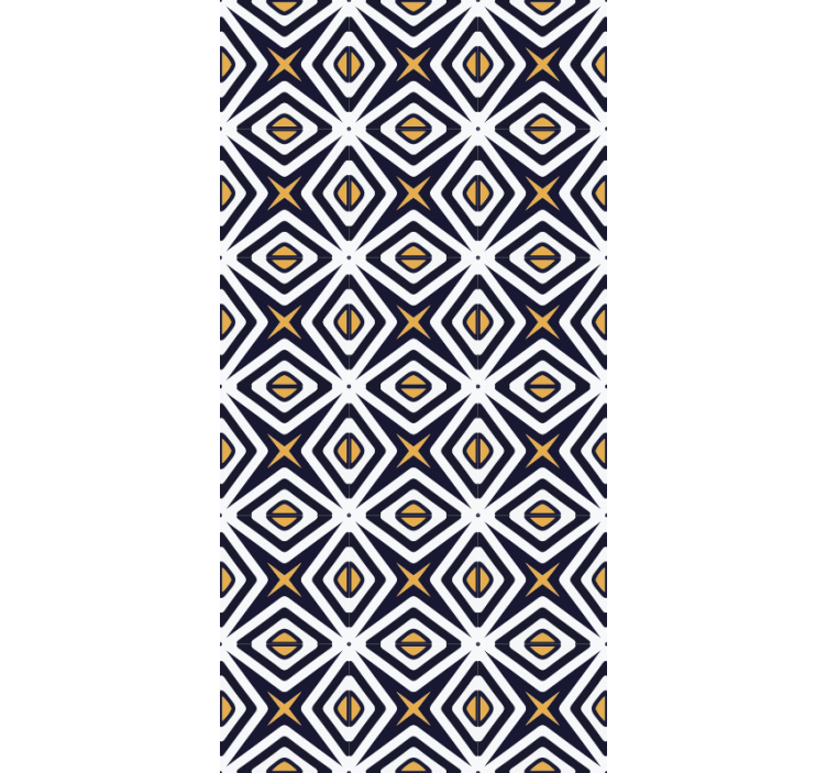 Geometric wallpaper diamond pattern design - TenStickers