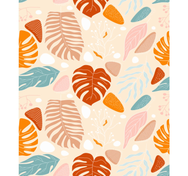 Nature wallpaper in vibrant leaf colors - TenStickers