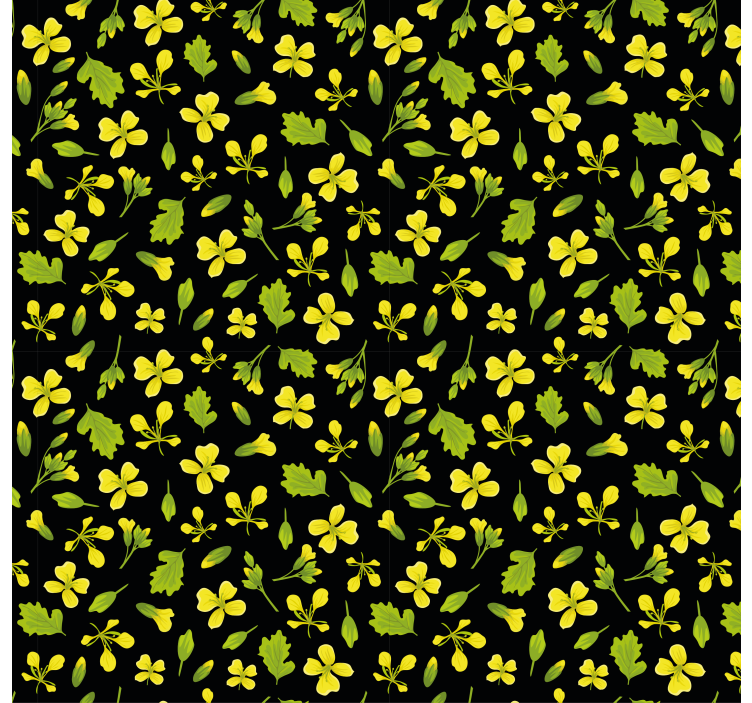 Nature wallpaper with lively floral design - TenStickers