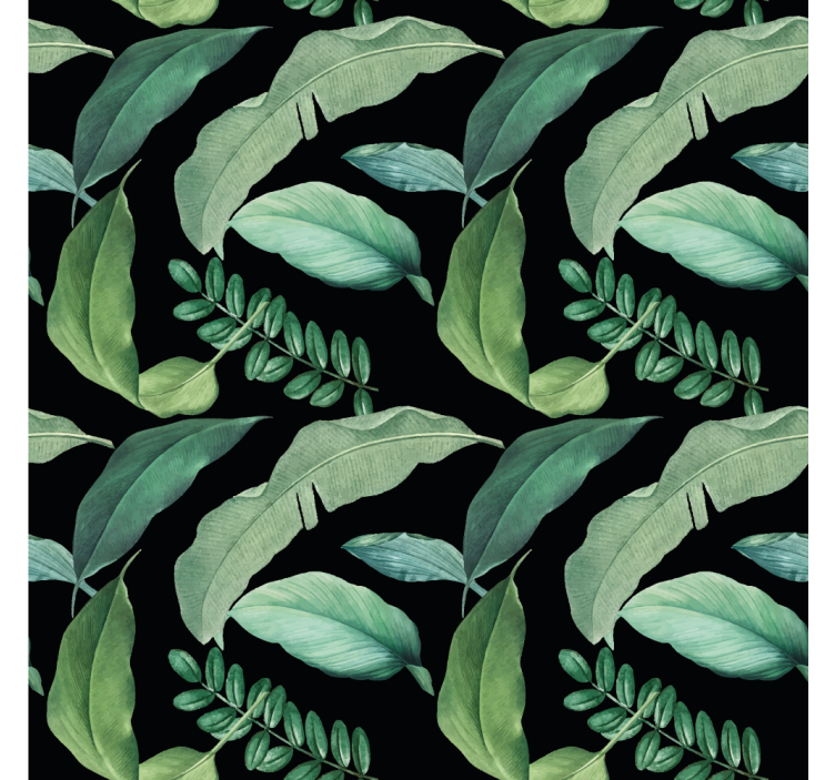 Nature wallpaper leafy green botanical design - TenStickers