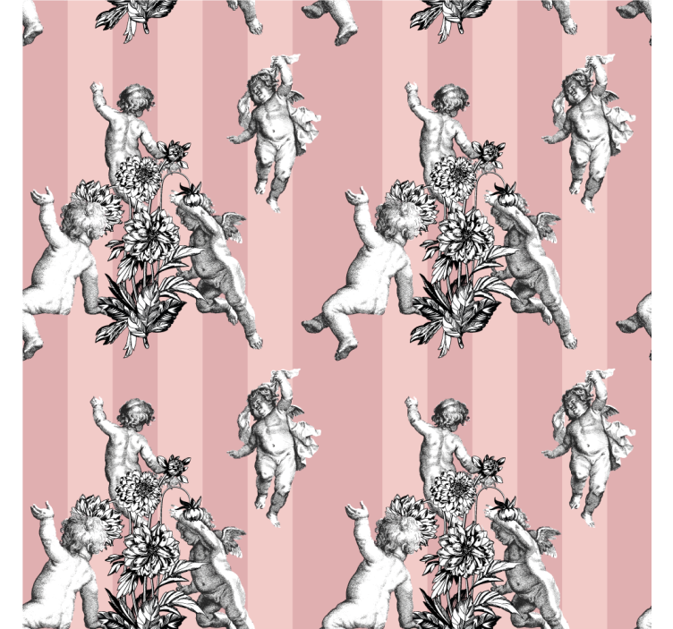 Vintage wallpaper french striped pattern - TenStickers