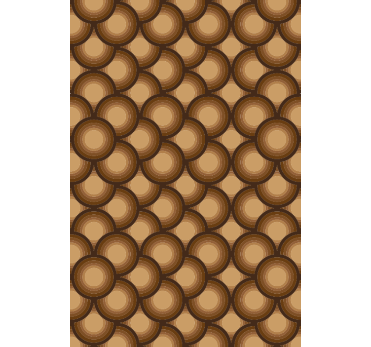 Vintage wallpaper brown suns - TenStickers