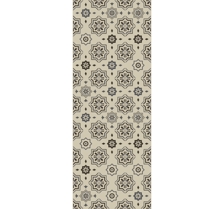 Tile wallpaper with patterned runner design - TenStickers