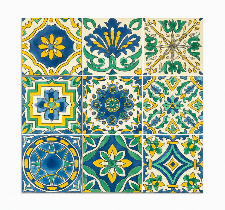 Tile wallpaper mediterranean design - TenStickers