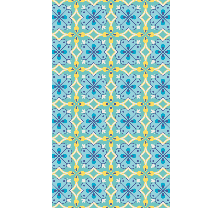 Tile wallpaper blooming elements - TenStickers