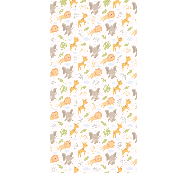Kids wallpaper nordic minimalist safari design - TenStickers