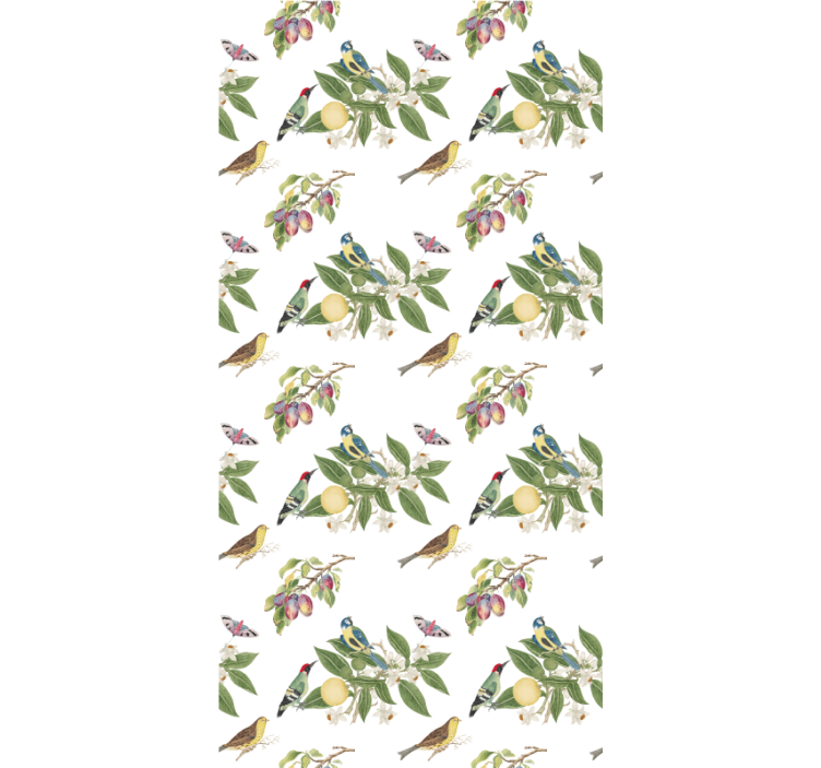 Kids wallpaper fruit bandits in nature - TenStickers