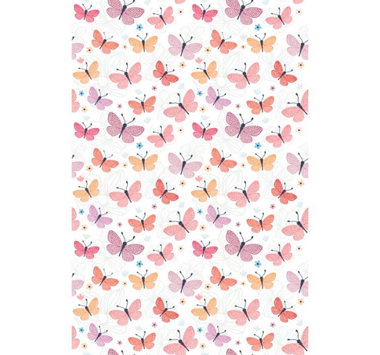 Kids wallpaper butterflies in flight - TenStickers