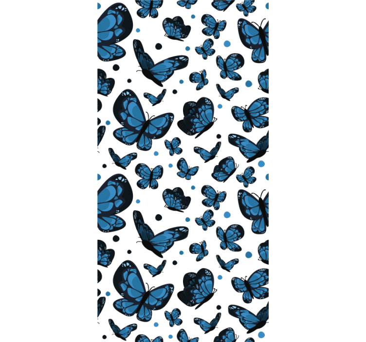 Kids wallpaper blue butterfly - TenStickers