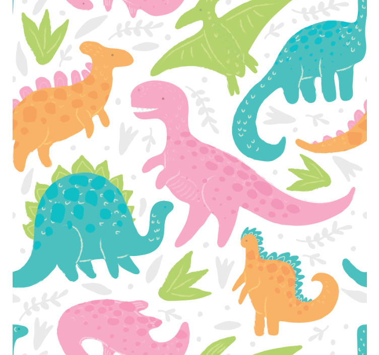 Kids wallpaper in soft pastel colors - TenStickers