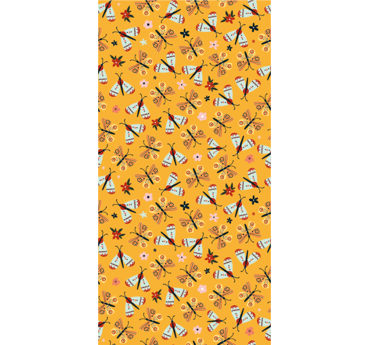 Kids wallpaper in yellow traditional design - TenStickers