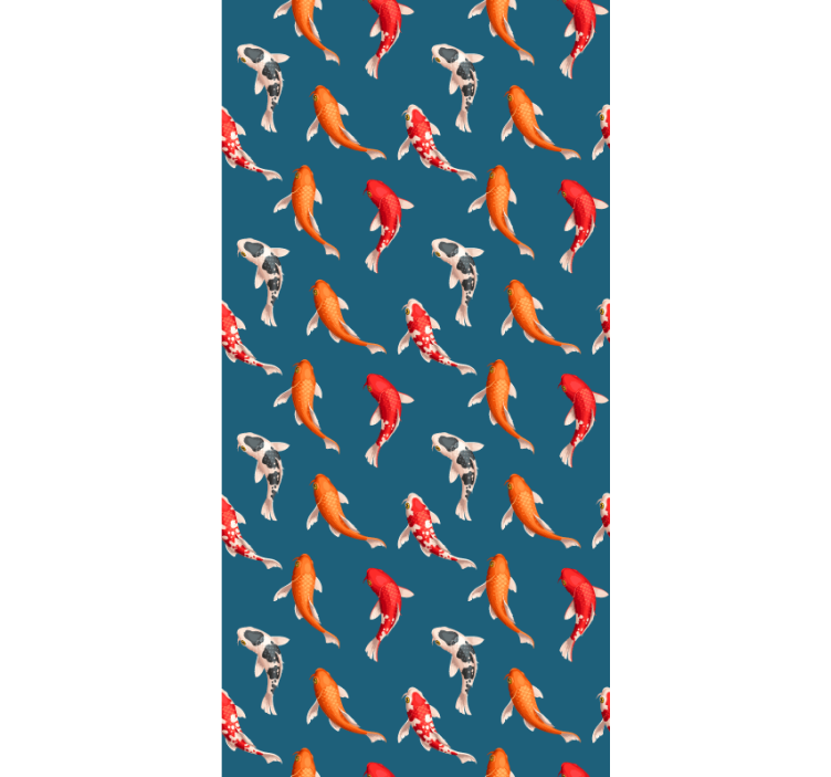 Kids wallpaper koi fish design - TenStickers