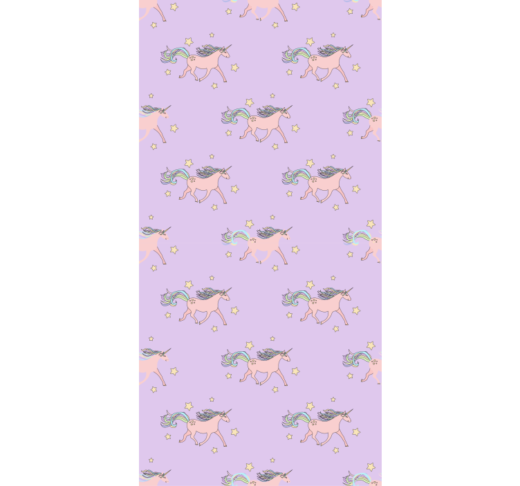 Kids wallpaper dancing unicorns design - TenStickers