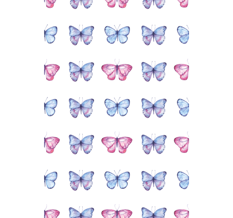 Kids wallpaper blue and pink wings - TenStickers
