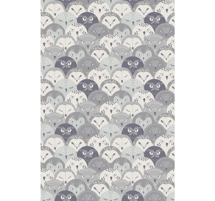 Kids wallpaper grey forest animals - TenStickers