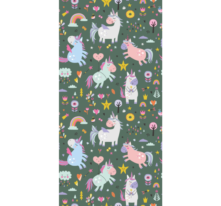 Kids wallpaper fantasy unicorn designs - TenStickers