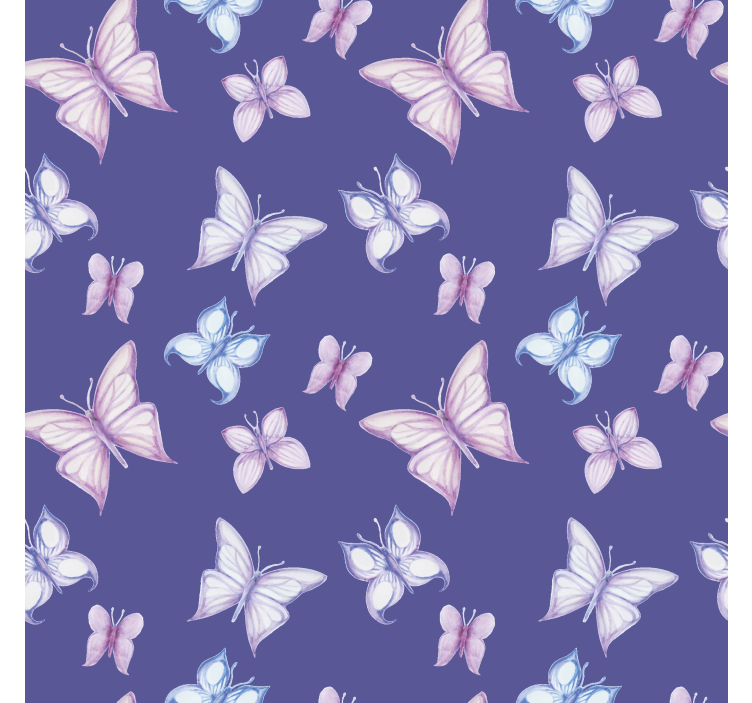 Butterfly wallpaper with a purple background - TenStickers