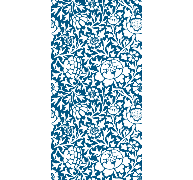 Hallway wallpaper in blue vintage pattern - TenStickers