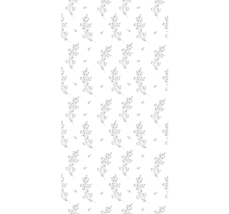 Hallway wallpaper with delicate floral pattern - TenStickers