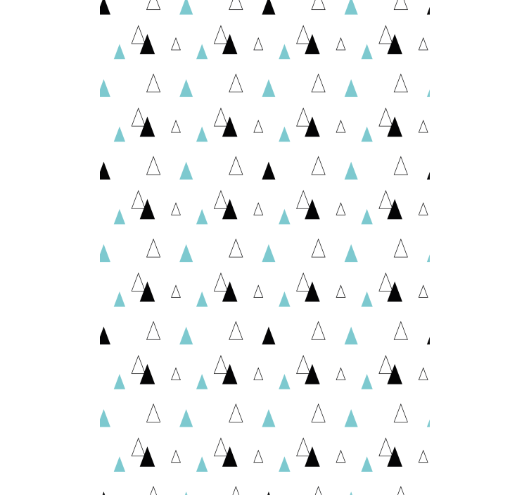 Scandinavian wallpaper black grey and blue triangles - TenStickers