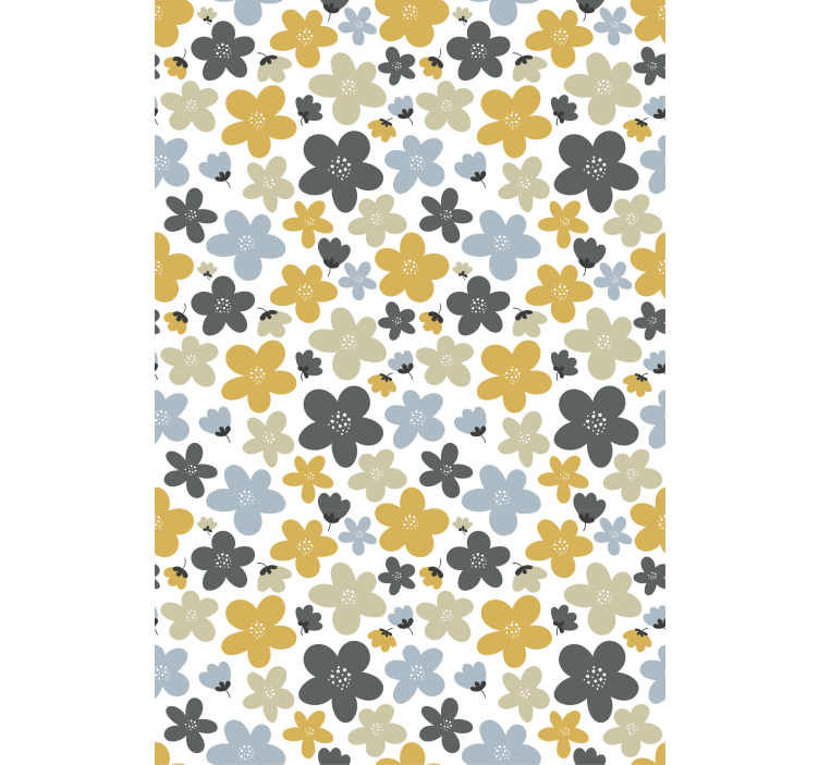 Scandinavian wallpaper pastel abstract flowers - TenStickers