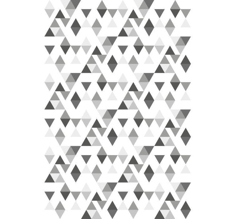 Scandinavian wallpaper light grey and white triangles - TenStickers