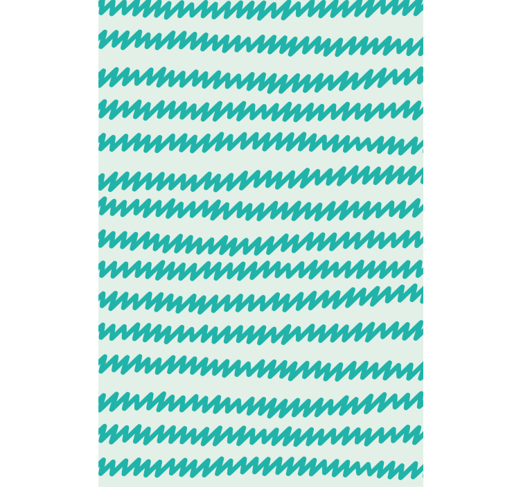 Scandinavian wallpaper aquamarine white zig zag - TenStickers