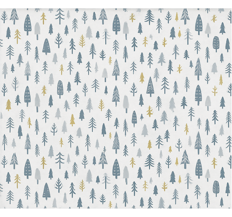 Scandinavian wallpaper nordic winter forest design - TenStickers