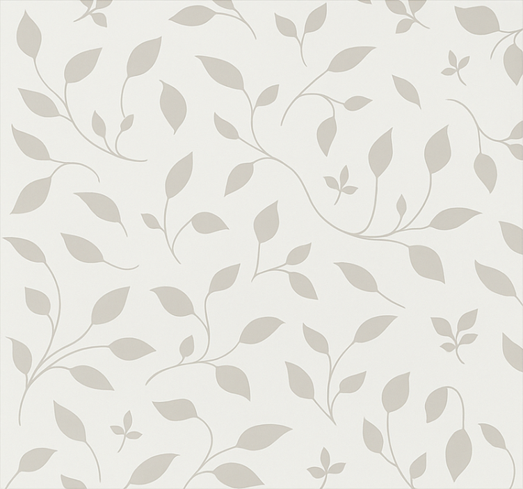 Scandinavian wallpaper with soothing leaf floral design - TenStickers