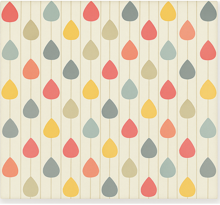 Scandinavian wallpaper colourful cascading raindrops - TenStickers