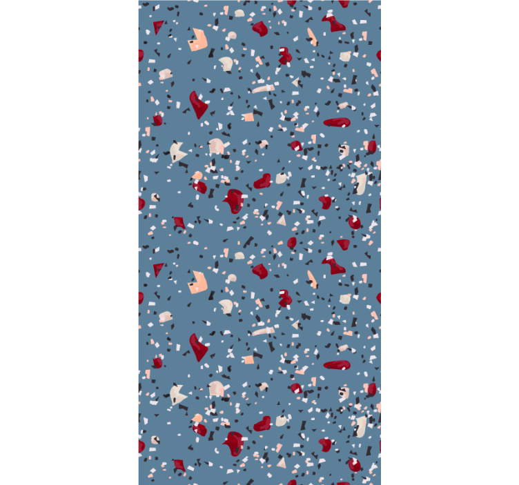 Texture pattern wallpaper blue geometric terrazzo - TenStickers
