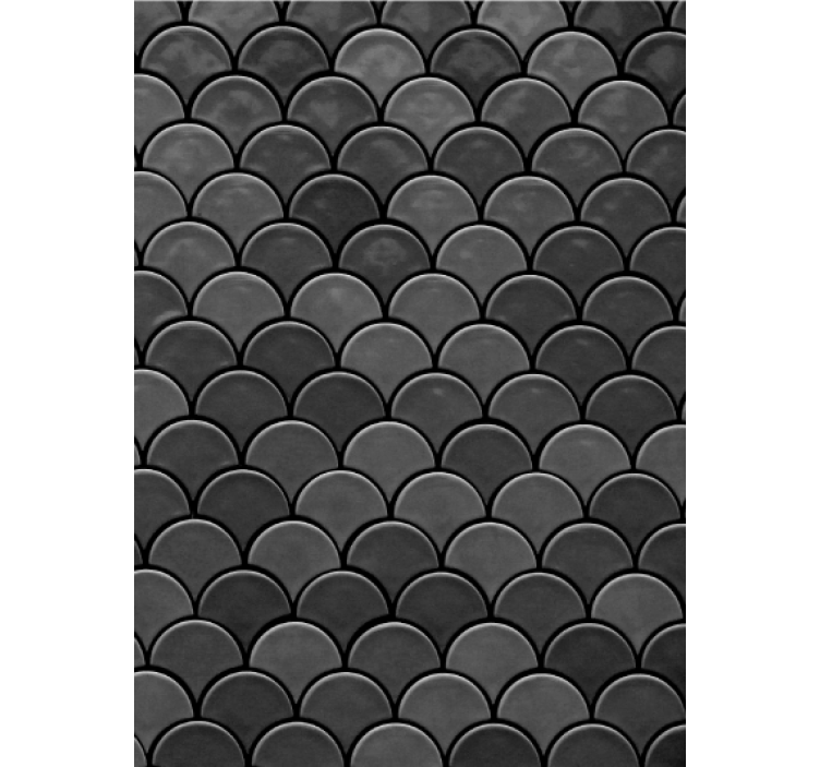 Living room wallpaper black scales - TenStickers