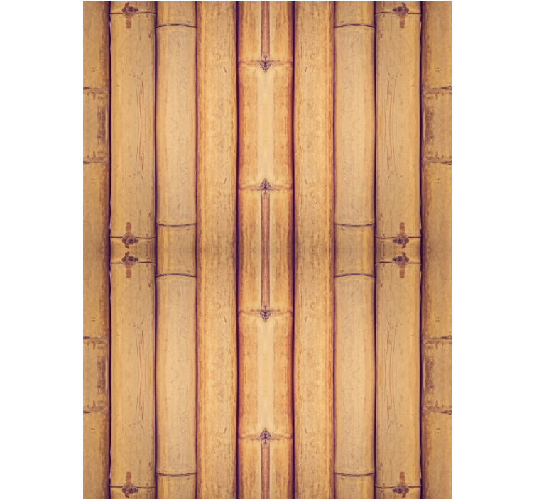 Living room wallpaper with bamboo wood texture effect - TenStickers