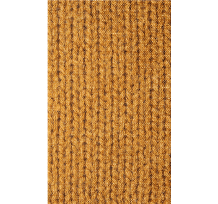 Living room wallpaper in orange natural fiber look - TenStickers