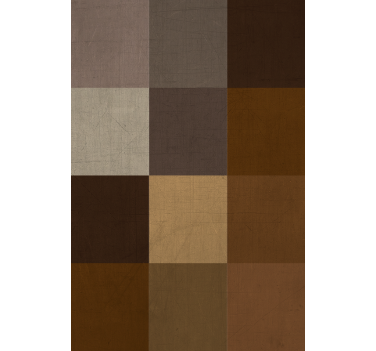 Living room wallpaper patchwork pattern design - TenStickers