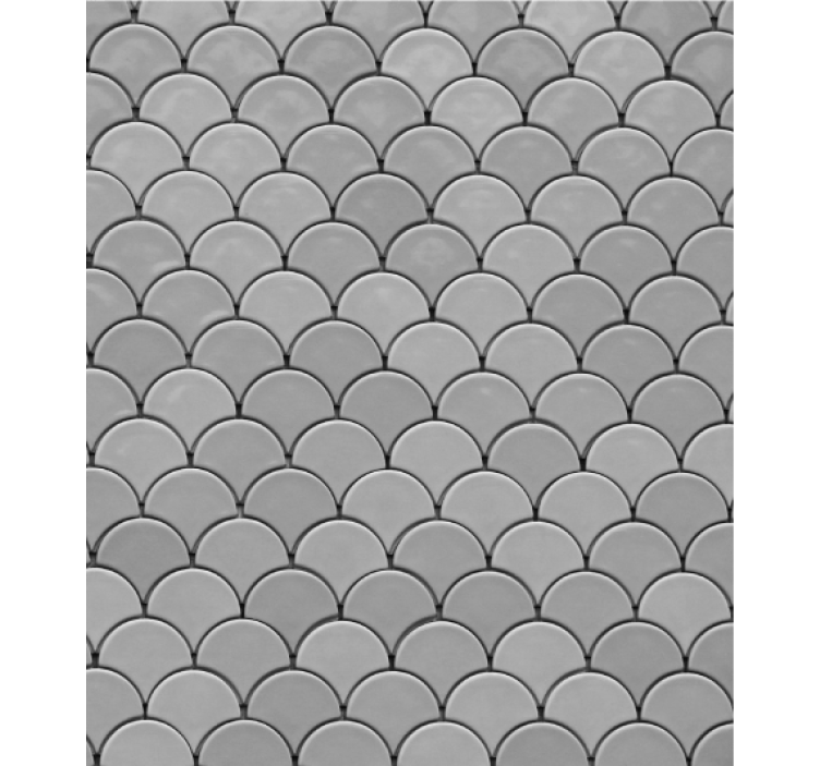 Living room wallpaper scalloped pattern design - TenStickers