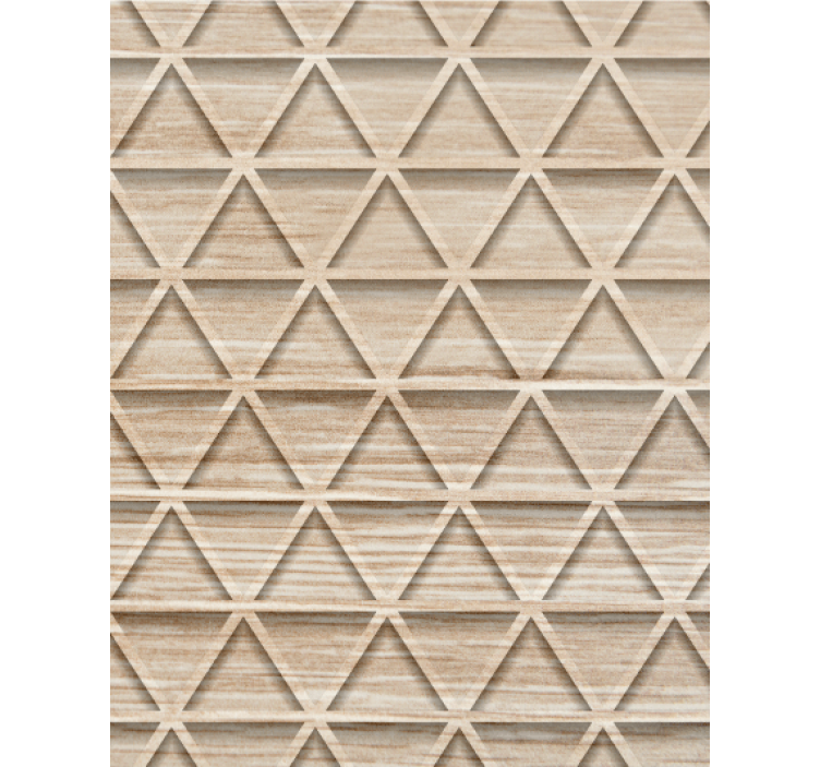 Living room wallpaper with geometric pattern design - TenStickers