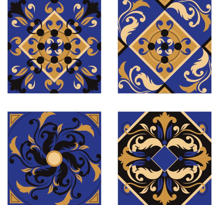 Tile wallpaper ornamental tiles design - TenStickers