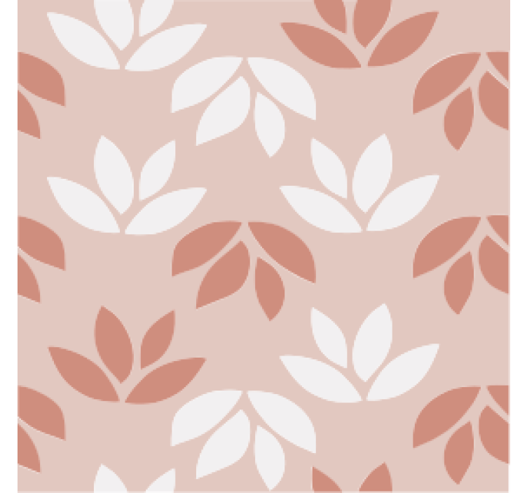 Vintage wallpaper rose floral leaf pink coaster - TenStickers