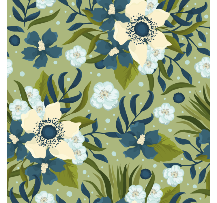 Flower wallpaper summer colorful floral design - TenStickers