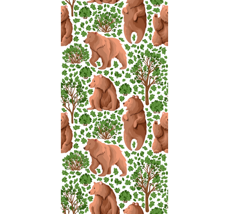 Tree wallpaper with wildlife - TenStickers