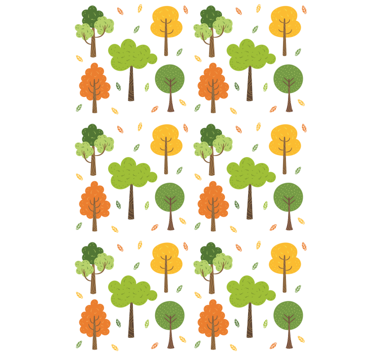 Tree wallpaper colorful design - TenStickers