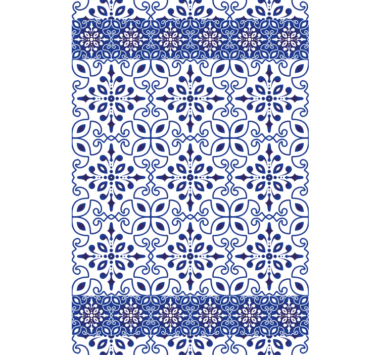Office wallpaper in classic white and blue design - TenStickers