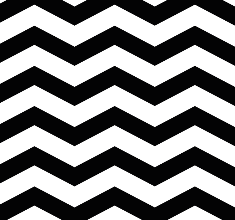 Kitchen wallpaper in white and black chevron pattern - TenStickers