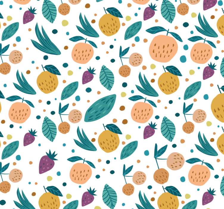 Kitchen wallpaper with fruity flavors - TenStickers