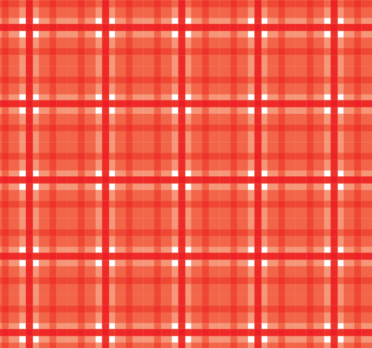 Kitchen wallpaper in red gingham pattern - TenStickers