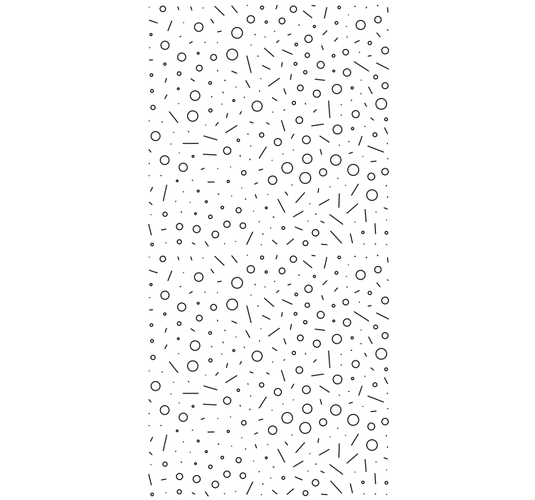 Modern wallpaper in black and white shapes pattern - TenStickers