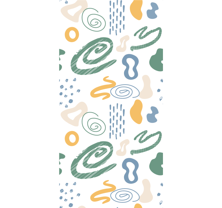 Modern wallpaper abstract painted shapes - TenStickers
